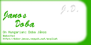 janos doba business card